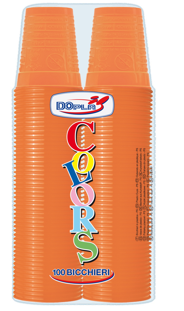 058056 BICCH 200ML 100PZ (2X50) ARANCIO M