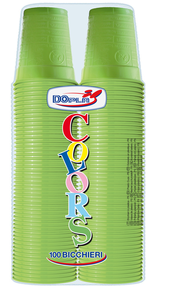 058059 BICCH 200ML 100PZ (2X50) VERDE ACIDO M
