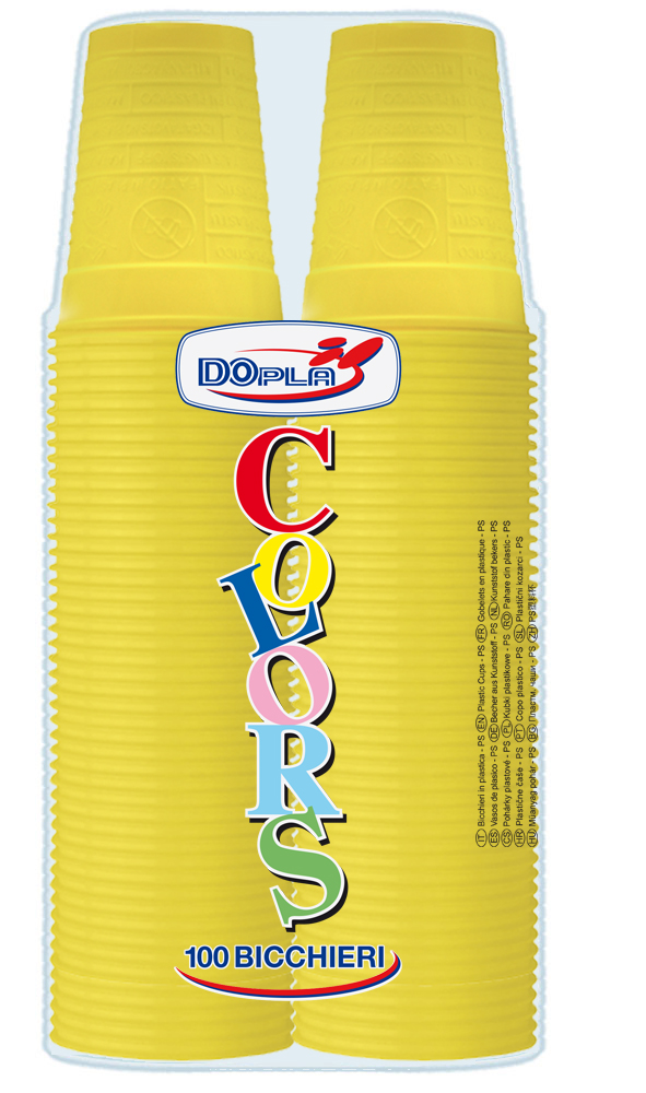 058124 BICCH 200ML 100PZ (2X50) GIALLO M