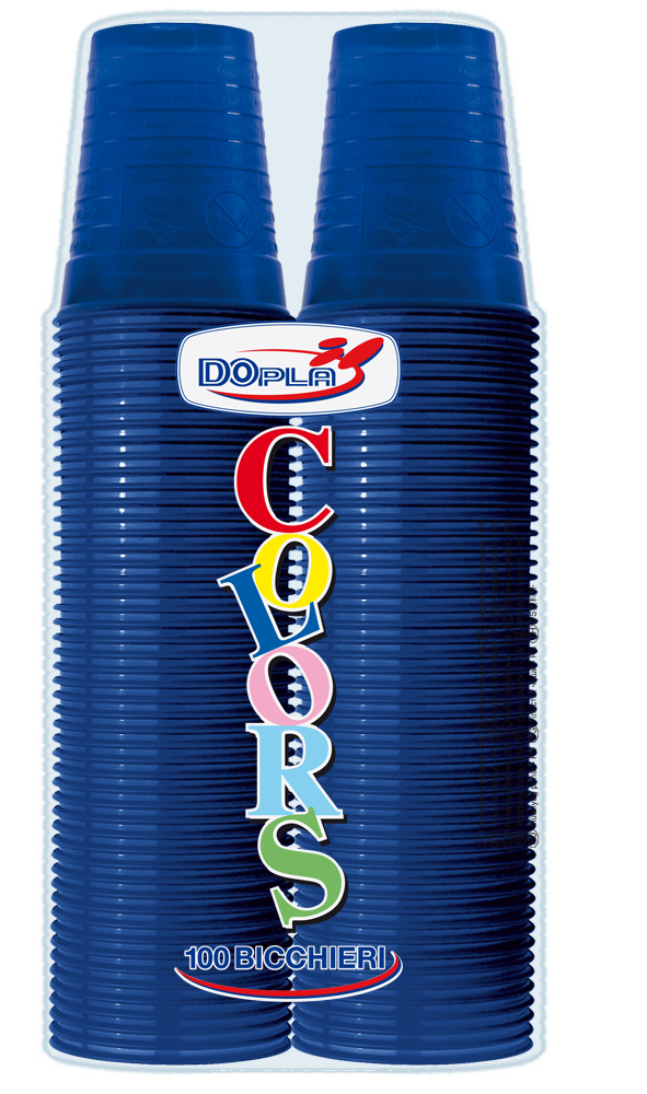 058125 BICCH 200ML 100PZ (2X50) BLU M